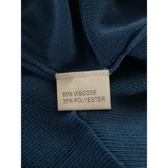 Huuloo Women's Sz M Dark Teal Button Down Cardigan Sweater - Picture 8 of 10